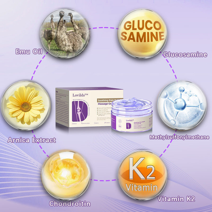 LOVILDS™ Turmeric &amp; Emu Oil Arthritis Soothing Pain Relief Massage Gel 👨‍⚕️Australian Osteopathic Association （AOA）Approved